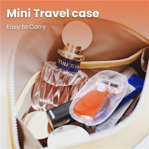 Women Travel Razor 5 Blade Close Shaving Kit Reusable Handle With Case Orange - Picture 4 of 7